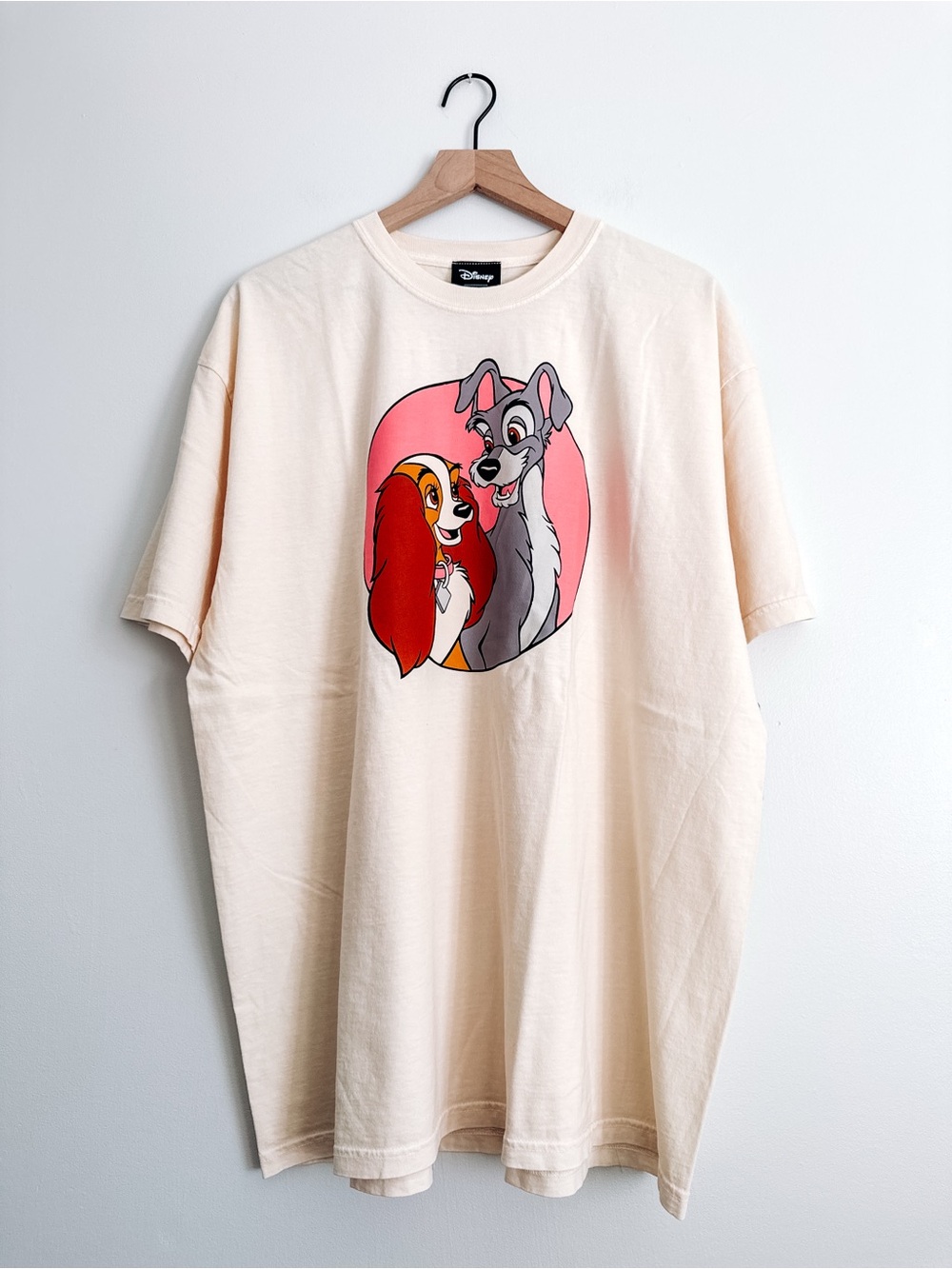 Disney x Bobby Kim Lady and the Tramp Graphic Tee Ivory XXL NWT Limited Release